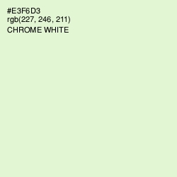 #E3F6D3 - Chrome White Color Image
